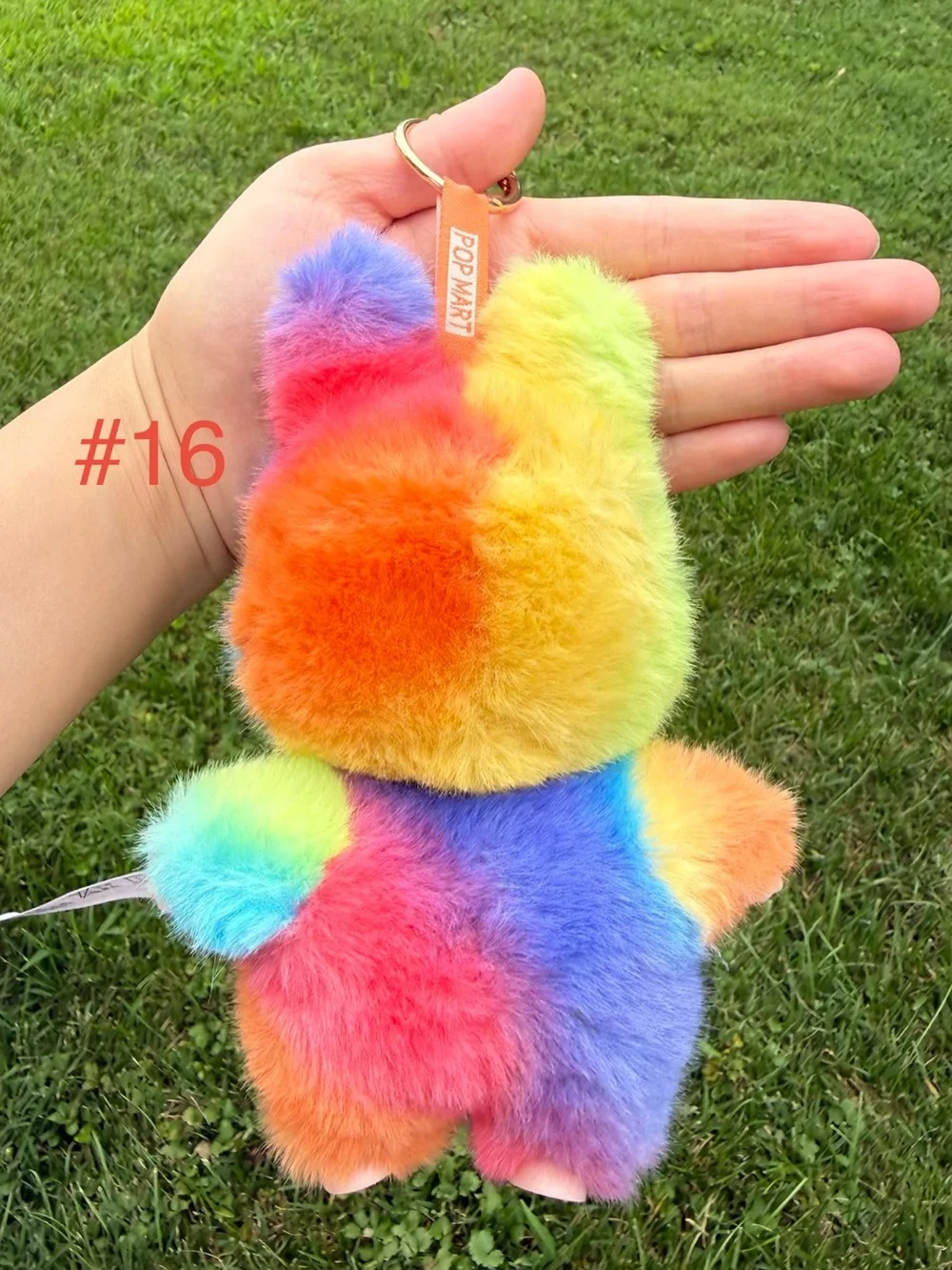 Colorful Rainbow Labubu Toy Plush Monster Keychain-Kids Toy Stuffed Animal Charm